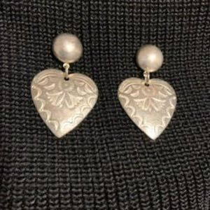 Heart shaped vintage earrings